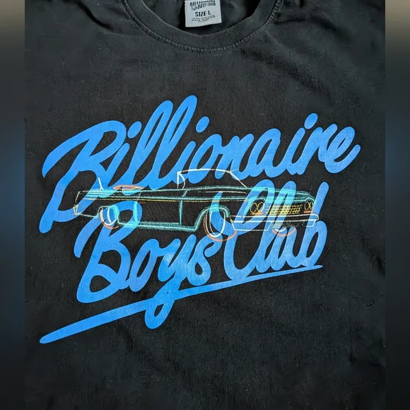 Billionaire Boys Club Black Blue Car Graphic Cotton Shirt Men's L - Picture 2 of 7